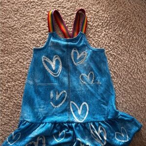 Blue Baby Sara Dress with Rainbow Straps